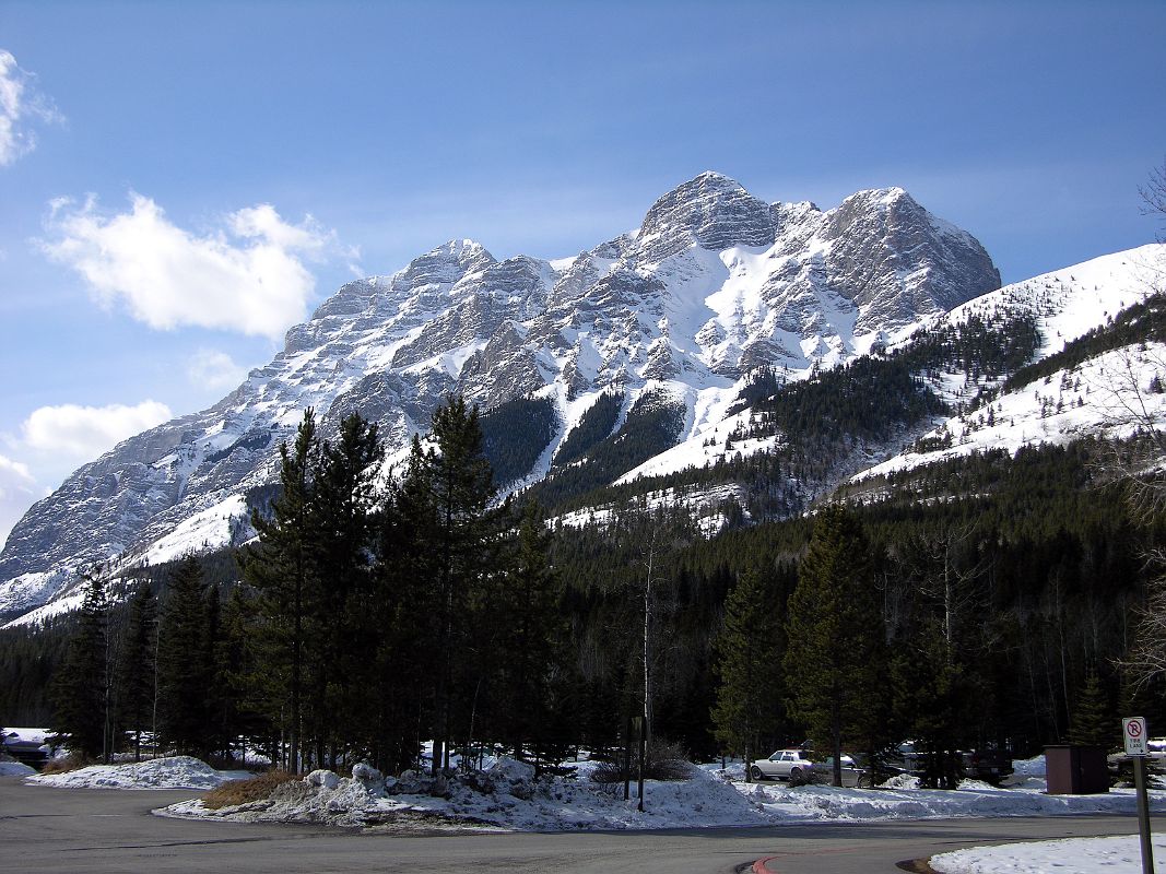 14 Mount Kidd Above Kananaskis Village From Highway 40 Kananaskis Trail In Winter